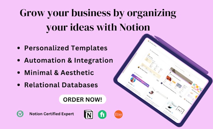 Gig Preview - Be your notion virtual assistant ,notion expert notion template notion