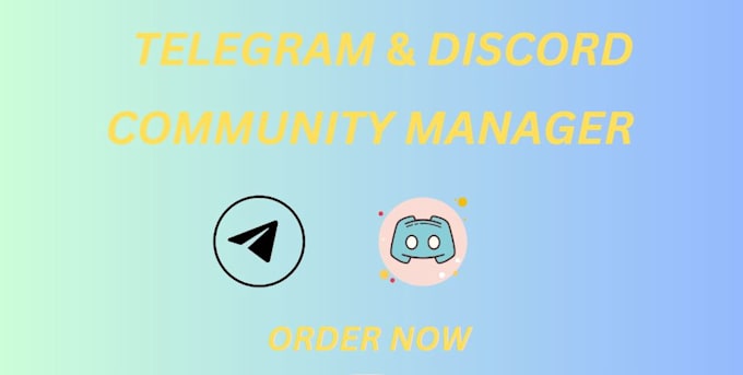 Gig Preview - Telegram and discord community manager,  telegram chatters, discord chatters