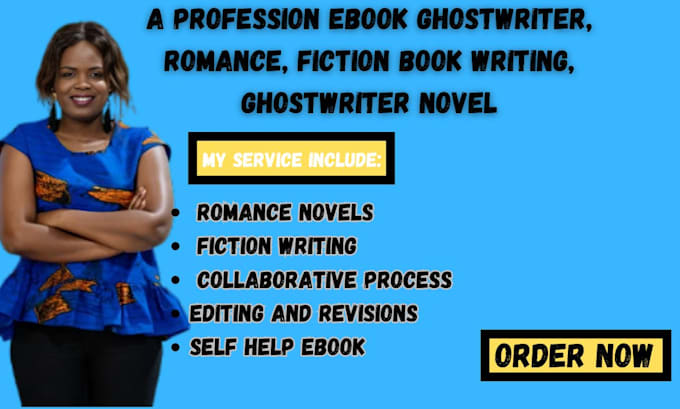 Gig Preview - Do ebook ghostwriter, romance, fiction book writing, ghostwriter novel