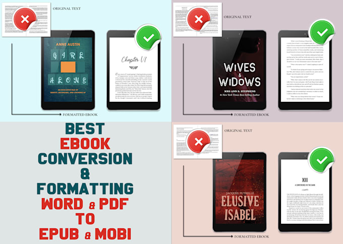 Gig Preview - Do ebook conversion from PDF, word, indesign into epub and kindle formats