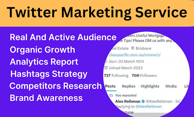 Gig Preview - Boost your brand with expert twitter marketing and growth