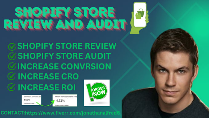 Gig Preview - Audit and review your shopify store to improve cro