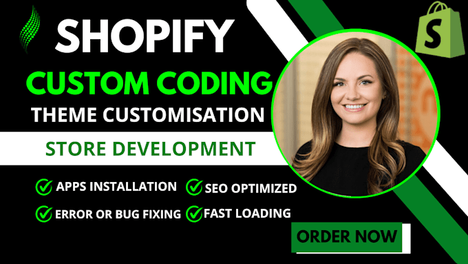 Gig Preview - Do shopify custom coding shopify dropshipping store design theme customization