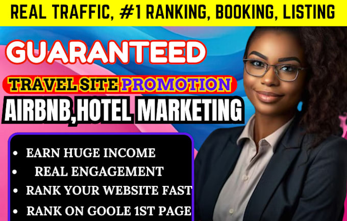 Gig Preview - Do travel site organic hotel  promotion boost airbnb listing solo ads promotion