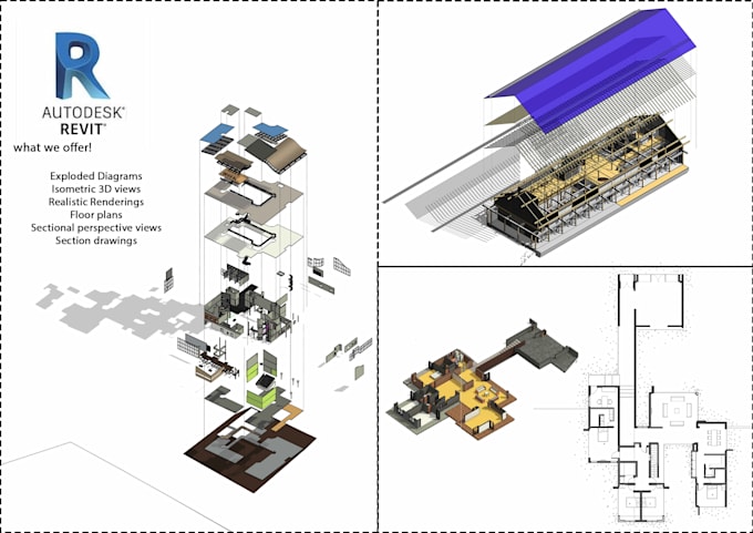 Gig Preview - Make architectural drawing in revit and realistic renderings