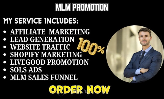 Gig Preview - Do mlm promotion, mlm leads, affiliate link promotion, mlm sales funnel solo ads