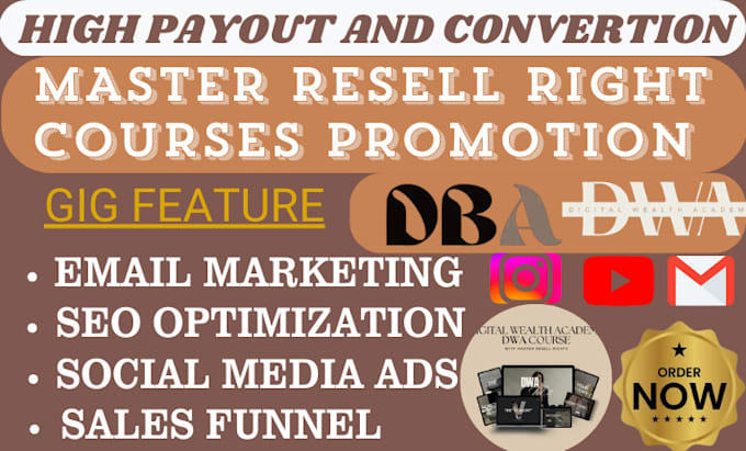 Gig Preview - Do email marketing promotion for your master resell rights courses