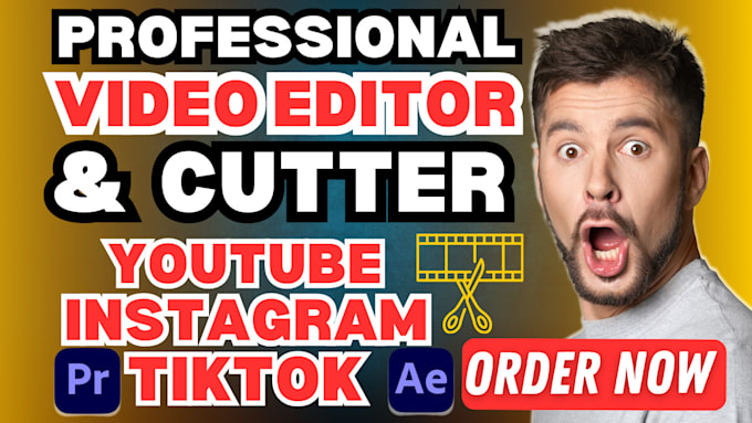 Gig Preview - Be your video editor and cutter for youtube, and tiktok