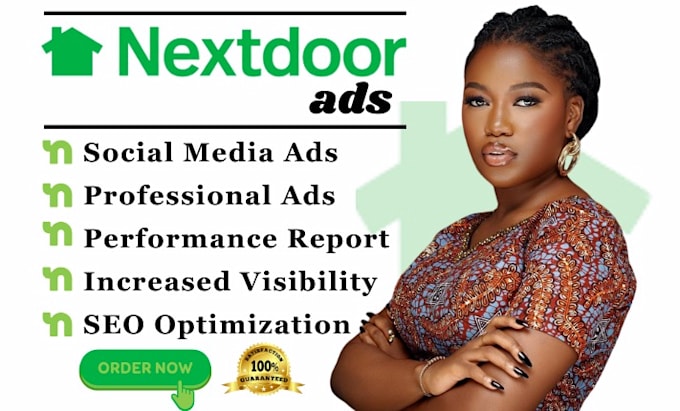 Gig Preview - Optimize nextdoor, create nextdoor ad, next door campaign and nextdoor design