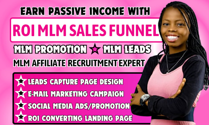 Gig Preview - Mlm sales funnel, affiliate recruitment funnel, mlm promotion, mlm sales funnel