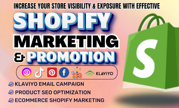 Gig Preview - Do complete shopify marketing, dropshipping marketing, shopify sales funnel