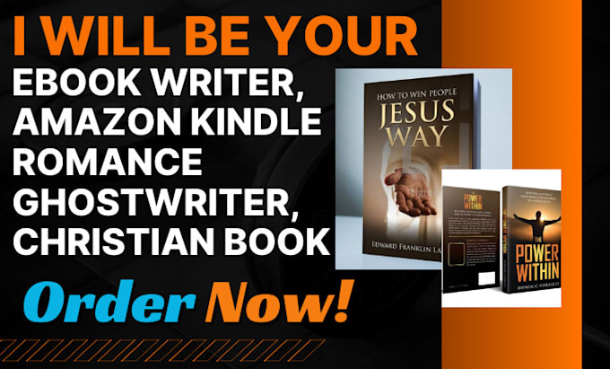 Gig Preview - Be your ebook writer, amazon kindle romance ghostwriter, christian book