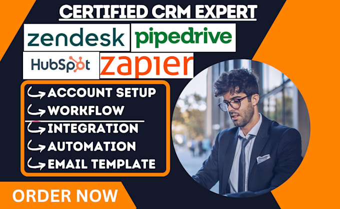 Gig Preview - Setup zapier zap integration zendesk landing page clickfunnels pipedrive