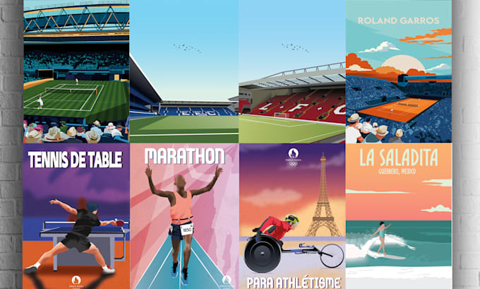 Gig Preview - Create stadium vector art and sports poster illustration design