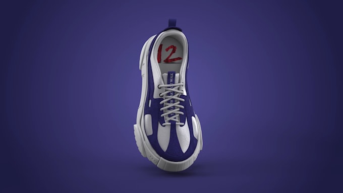 Gig Preview - Do 3d shoe animation 3d footwear design 3d sneakers animation shoe model