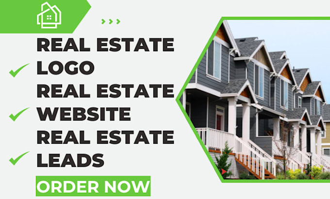 Gig Preview - Real estate leads real estate logo real estate website