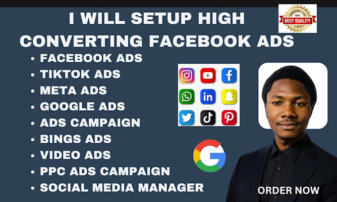 Gig Preview - Manage facebook ads, google ads campaign, meta ads, bings ads pixel ads