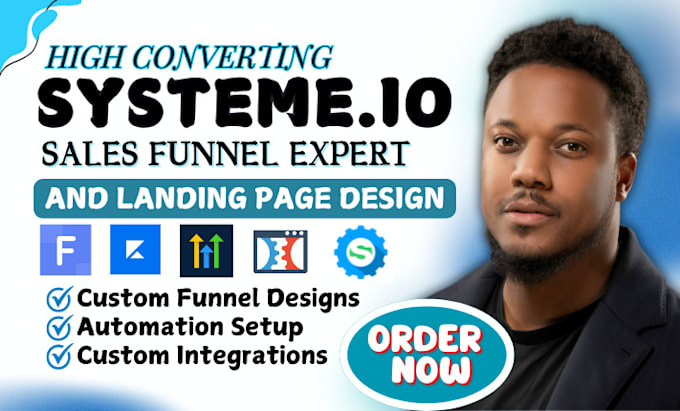 Gig Preview - Build sales funnel in systeme io, clickfunnels landing page, gohighlevel funnel