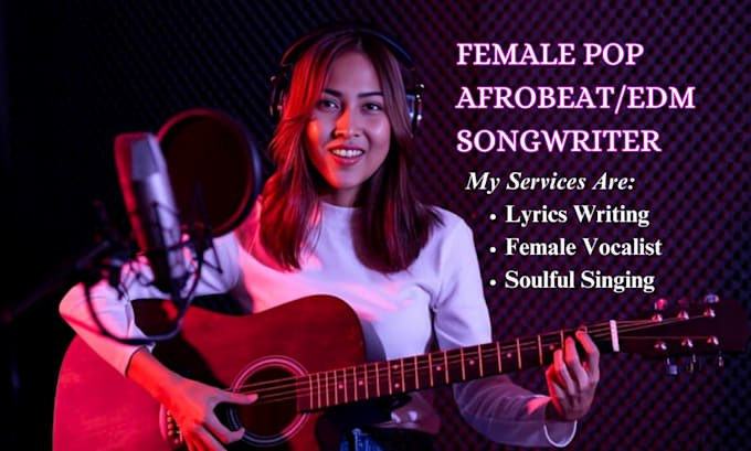 Gig Preview - Be your female afrobeat, afro house singer, songwriter in english or arabic