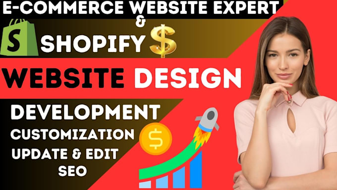 Gig Preview - Create a high profitable shopify dropshipping store,ecommerce website design SEO