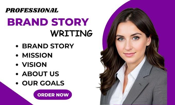 Bestseller - write your brand story mission and vision statement about us page