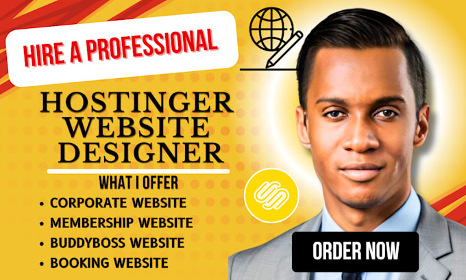 Gig Preview - Develop hostinger, wordpress website design hostinger website design, wix design