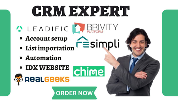 Bestseller - setup resimpli leadific brivity real geeks chime real estate crm automation idx