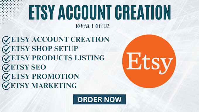 Gig Preview - Create an etsy llc store, list digital products, etsy shop setup, etsy SEO