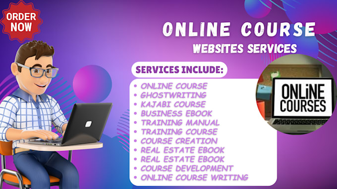 Gig Preview - Design online course website, kajabi, clickfunnels, gohighlevel, elearning web