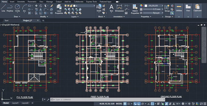 Gig Preview - Design 2d architectural floor plans using autocad