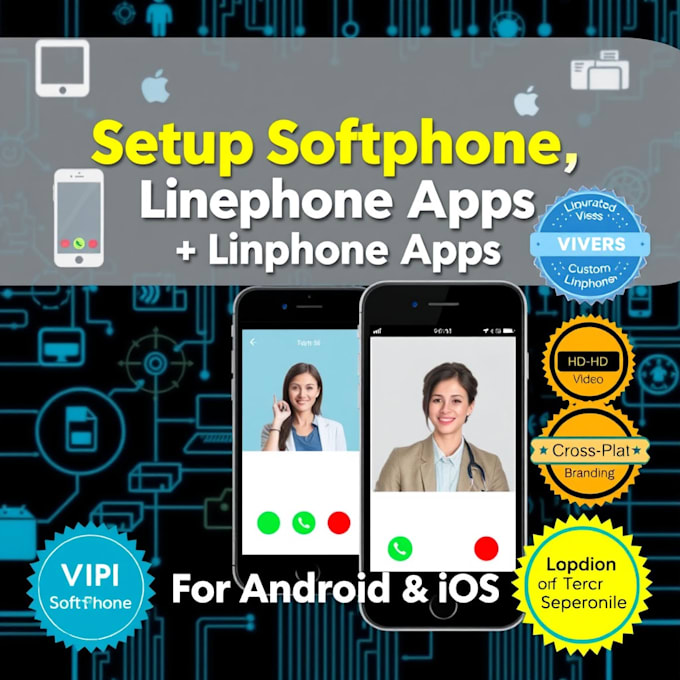 Gig Preview - Setup softphone app, video calling app, linphone app for android and ios