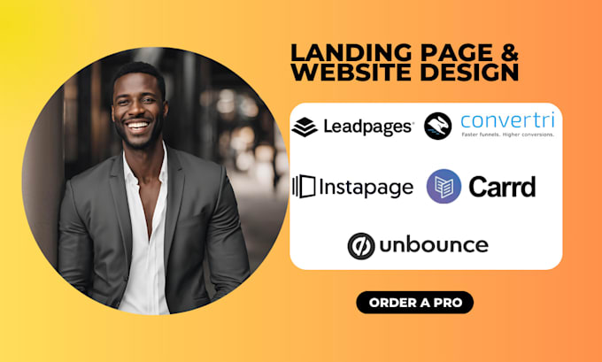 Bestseller - design unbounce landing page leadpages instapage convertri carrd website