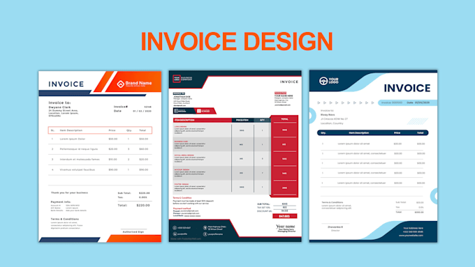 Gig Preview - Create invoice design, quotation and order form