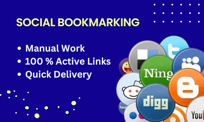 Gig Preview - Do manually 50 high da social bookmarking backlinks for google ranking