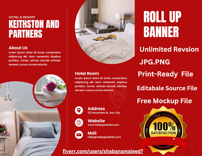 Gig Preview - Design roll up banner, pull up banner, pop up banner