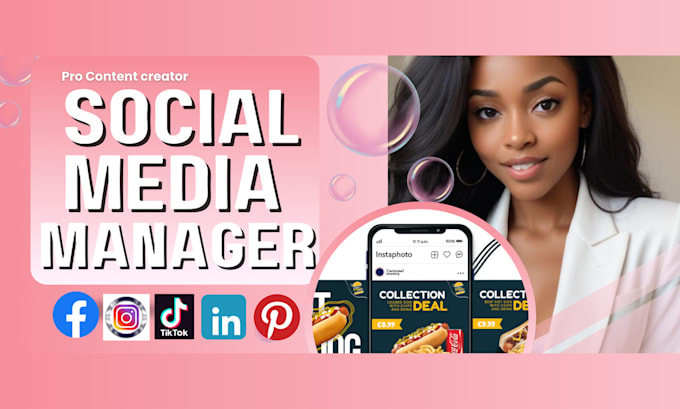 Gig Preview - Be social media marketing manager and sales content creator posting and schedule