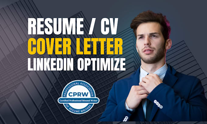 Gig Preview - Write your CV maker, resume, cover letter and linkedin optimize