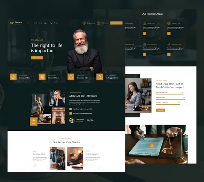 Gig Preview - Design a modern and responsive law firm website