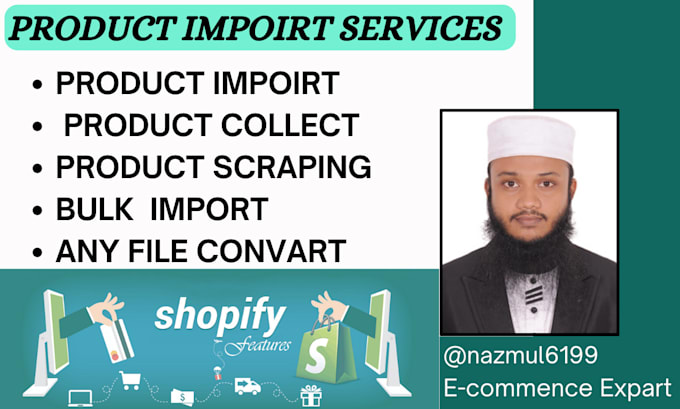 Gig Preview - Do shopify bulk import simple products using CSV on 24 hours