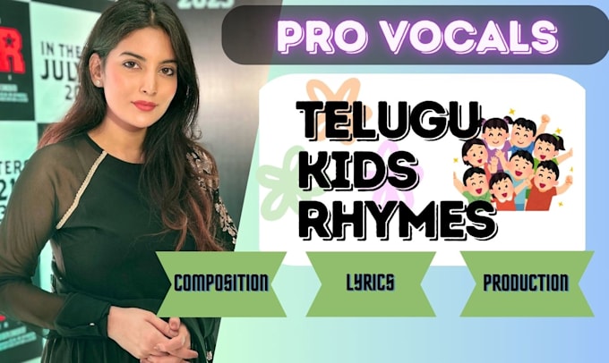 Gig Preview - Create amazing telugu kids rhymes