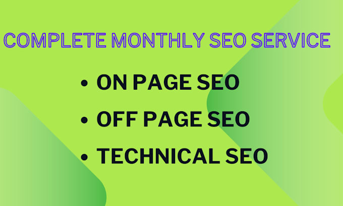 Gig Preview - Do complete monthly SEO service