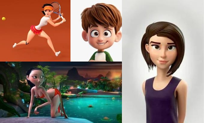 Gig Preview - Create 2d or 3d cartoon video animation, character design, 3d animated video