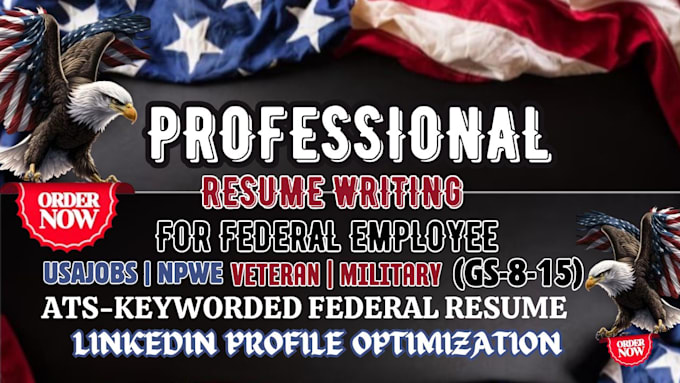 Gig Preview - Provide federal resume writing for your targeted job ksa response for USA jobs