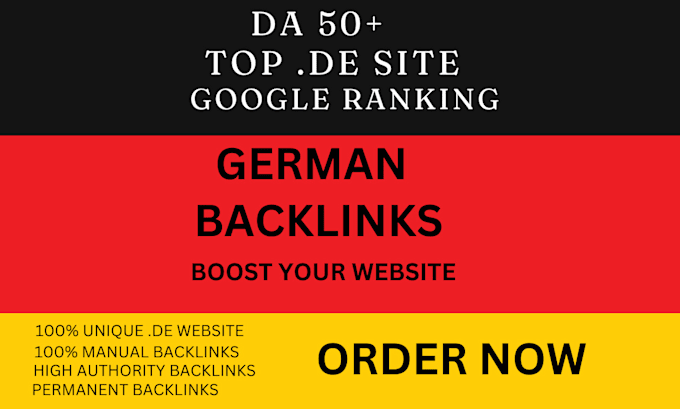 Gig Preview - White hat SEO dofollow german guest post backlinks on high authority de websites