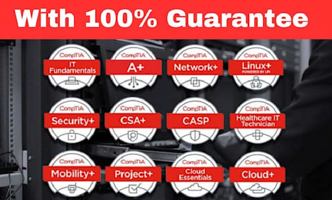 Gig Preview - Help and train you get all comptia certifications