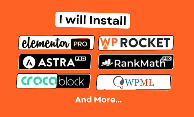 Bestseller - install elementor pro, crocoblock, wprocket, rankmath or any wordpress plugin