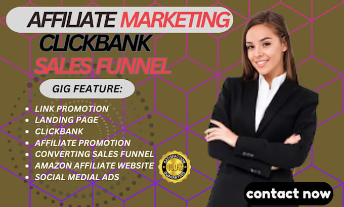 Gig Preview - Do amazon affiliate clickbank affiliate marketing fba