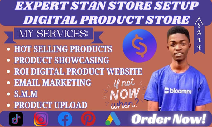 Gig Preview - Design stan store, stan store marketing, digital products, stan store design