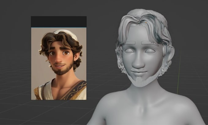 Gig Preview - Sculpt 3d head bust, 3d face sculpting, miniature sculpture in zbrush or blender