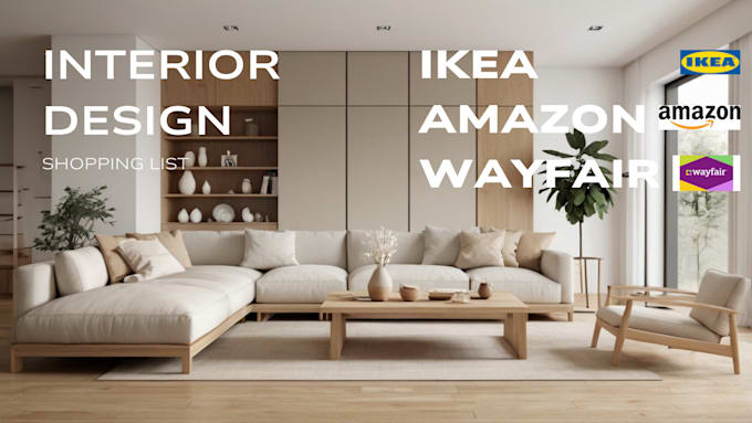 Gig Preview - Design, modeling, rendering 3d interior decor with ikea, amazon shopping list